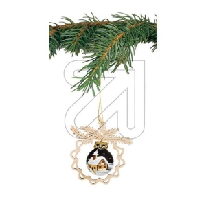 Baumschmuck Set Zweig mit Glaskugel schwarz/wei