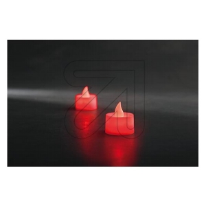 LED Teelichtset 2x1flammig rot