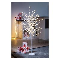 LED Baum Schneekugel Hhe 90cm 96flammig