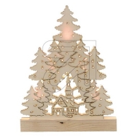 LED Holzleuchter Tannenbaum 5flammig